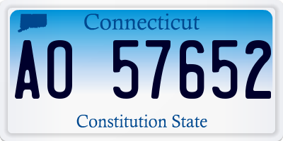 CT license plate AO57652