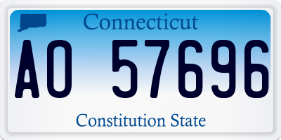 CT license plate AO57696