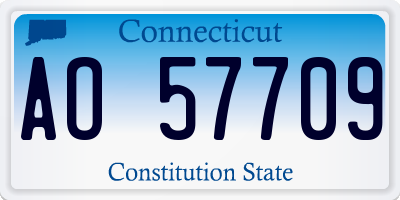 CT license plate AO57709