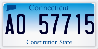 CT license plate AO57715
