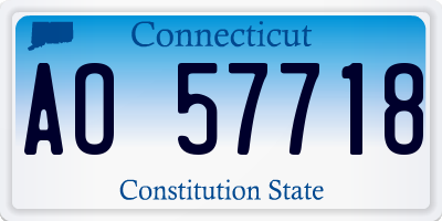 CT license plate AO57718