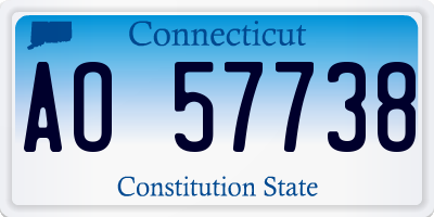 CT license plate AO57738