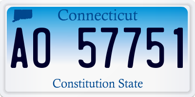 CT license plate AO57751