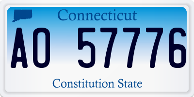 CT license plate AO57776