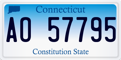 CT license plate AO57795