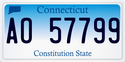 CT license plate AO57799