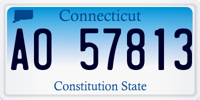 CT license plate AO57813
