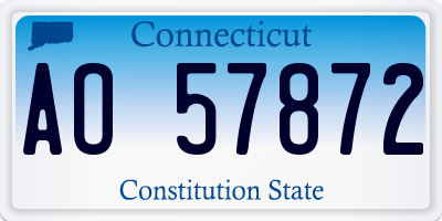 CT license plate AO57872