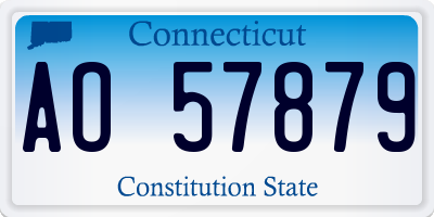 CT license plate AO57879