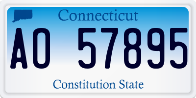 CT license plate AO57895
