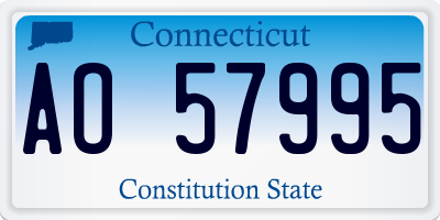 CT license plate AO57995