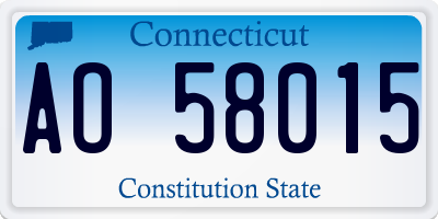 CT license plate AO58015