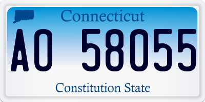 CT license plate AO58055