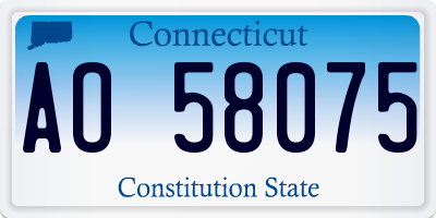 CT license plate AO58075