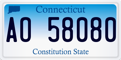 CT license plate AO58080