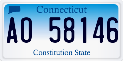 CT license plate AO58146