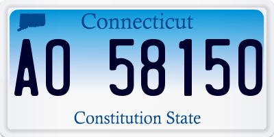 CT license plate AO58150