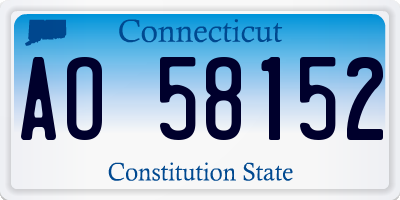 CT license plate AO58152