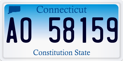 CT license plate AO58159