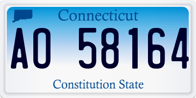 CT license plate AO58164