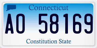 CT license plate AO58169