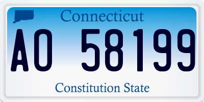 CT license plate AO58199