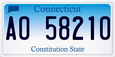 CT license plate AO58210