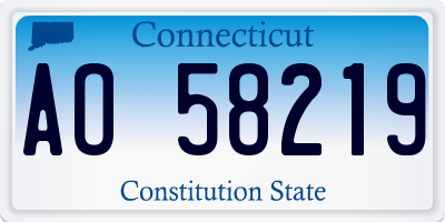 CT license plate AO58219