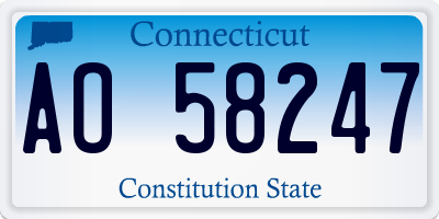 CT license plate AO58247