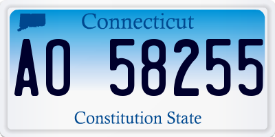 CT license plate AO58255