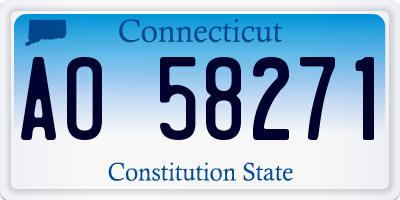 CT license plate AO58271