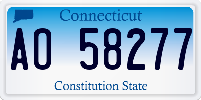 CT license plate AO58277