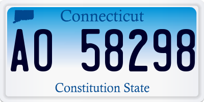 CT license plate AO58298