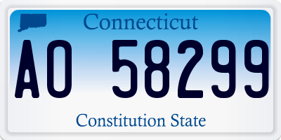 CT license plate AO58299