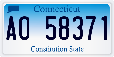 CT license plate AO58371