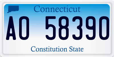 CT license plate AO58390