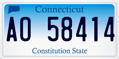 CT license plate AO58414