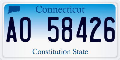 CT license plate AO58426