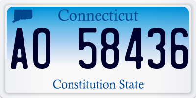CT license plate AO58436