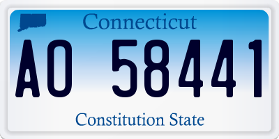 CT license plate AO58441