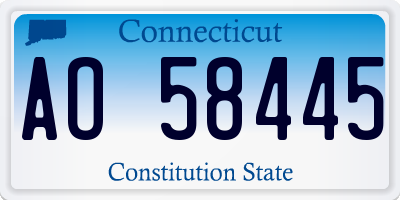 CT license plate AO58445