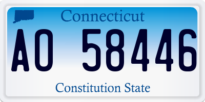 CT license plate AO58446