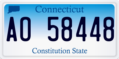CT license plate AO58448
