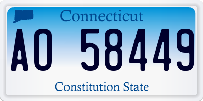 CT license plate AO58449