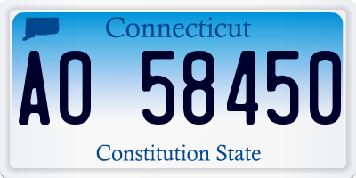 CT license plate AO58450