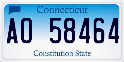 CT license plate AO58464