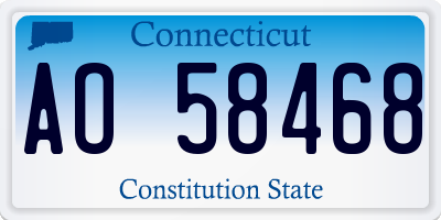 CT license plate AO58468