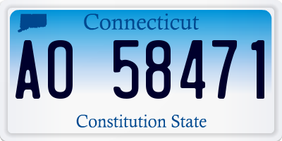 CT license plate AO58471