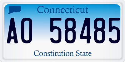 CT license plate AO58485