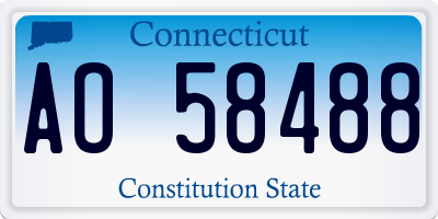 CT license plate AO58488